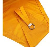 Tenda parasole triangolare, 3 x 4 x 5 m, giallo scuro, protezione UV per esterni, per feste, patio e giardino, tessuto durevole, facile installazione, resistente alle intemperie.