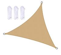 Tenda parasole triangolare, 4 x 4 x 5,7 m, impermeabile, protezione dai raggi UV per patio, esterni, giardino, protezione solare durevole, perfetta per terrazza e ombra del cortile