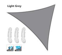 Tenda parasole triangolare da 2/3/3,6/5 m, impermeabile, anti-UV, for esterni, patio, giardino, cortile, tenda da sole, tenda da auto(Grey,300x300x300CM)