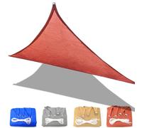Tenda parasole triangolare di alta qualità, 6,1 x 6,1 m, in HDPE, per la massima protezione dal sole e dal vento, ideale per giardino, balcone e patio, include corde di montaggio, soluzione