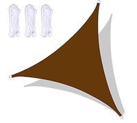 Tenda parasole triangolare impermeabile, 2,5 x 2,5 m, per esterni, giardino, patio, piscina, con accessori per soluzioni ombreggianti da cortile