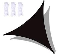 Tenda parasole triangolare impermeabile, 2,5 x 2,5 m, per esterni, patio, giardino, piscina e cortile, protezione dai raggi UV, con accessori per una maggiore vita all'aperto