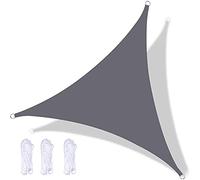 Tenda parasole triangolare impermeabile, 5 x 5 x 5 m, per giardino, patio e campeggio, protezione UV, resistente alle intemperie, tessuto di protezione solare