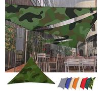 Tenda parasole triangolare impermeabile, 7 m x 11 m x 14 m, protezione UV al 95%, con corde di tensione, per esterni, patio, balcone, giardino, campeggio, design uflage