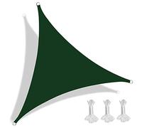 Tenda parasole triangolare impermeabile, 8,2 x 8,2 m, resistente alle intemperie, per patio, balcone, veranda, baldacchino, copertura di protezione solare per esterni, verde scuro