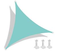 Tenda parasole triangolare, impermeabile, 9,6 x 9,6 m, resistente ai raggi UV, perfetta per patio, piscina, area giochi all'aperto, copertura per baldacchino, colore azzurro cielo