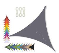 Tenda parasole triangolare impermeabile 95% protezione UV tela per balcone patio e giardino uso esterno grigio 6 x 6 x 6 m Perfetto per protezione solare