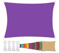 Tenda parasole triangolare impermeabile, blocco UV al 95%, 3,6 x 3,6 m, per giardino, patio, viola, ad angolo retto, perfetta per terrazze e relax in giardino