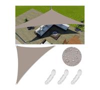 Tenda parasole triangolare, impermeabile, con blocco UV al 98%, con corda e anello a D, traspirante, per esterni, per giardino, pergola, prato, 6 x 6 x 8,5 m