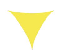 Tenda parasole triangolare impermeabile, con occhielli, 2/3/4/5 m, colorata, protezione dai raggi UV, per balcone, patio, campeggio, resistente al vento e alle intemperie (3 x 3 x 4,3 m, giallo)