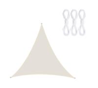 Tenda parasole triangolare impermeabile, con occhielli, 3/4/5/6 m, protezione dai raggi UV, resistente al vento, resistente agli strappi, per balcone, giardino, campeggio, patio (5 x 5 x 5 m, bianco)