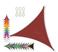 Tenda parasole triangolare impermeabile con protezione UV al 95% per uso esterno, balcone, patio, giardino, rosso ruggine 4 x 4 x 5,7 m