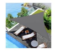 Tenda parasole triangolare, impermeabile, in tessuto Oxford, per esterni, giardino, balcone, patio, colore grigio, 1,2 x 1,2 m, protezione UV e facile installazione