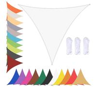 Tenda parasole triangolare impermeabile per esterni, per giardino, 90% di protezione dai raggi UV, per patio, 4,5 x 4,5 x 4,5 m, con occhielli