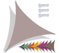Tenda parasole triangolare impermeabile, per giardino e terrazza, protezione dai raggi UV, 6 x 6 x 6 m, color cachi, per migliorare l'ombra del patio per la protezione solare