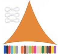Tenda parasole triangolare, impermeabile, protezione UV al 95%, per esterni, colore mango giallo, 6 x 6 x 6 m, con 3 corde, perfetta per giardino e terrazza.