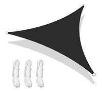 Tenda parasole triangolare impermeabile, protezione UV al 98%, per esterni, patio, giardino, balcone o cortile, colore nero, 3,6 x 3,6 x 3,6 m, perfetta per proteggere dal sole e comfort all'aperto
