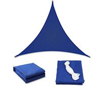 Tenda parasole triangolare, impermeabile, resistente ai raggi UV, in tessuto Oxford, antivento, blocca il 95% dei raggi UV, perfetta per giardino all'aperto (blu reale, 5 x 5 x 5 m)