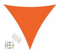 Tenda parasole triangolare, in tessuto curvo, resistente agli strappi e alla ruggine, protezione UV, permeabile, ideale per patio e pergolato