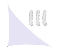 Tenda parasole triangolare per esterni, impermeabile, protezione solare per patio e giardino, include corde di fissaggio, colore bianco, 9 x 0,9 x 1,2 m, perfetta per rilassarsi in giardino
