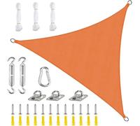 Tenda parasole triangolare, protezione UV al 95%, tessuto impermeabile e traspirante, ideale per giardino e campeggio, include accessori per l'installazione e soluzione per baldacchino da esterno