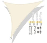 Tenda parasole triangolare, protezione UV al 98%, 3,6 x 3,6 m, ideale per giardini e terrazze, include kit di montaggio e corde, ideale per feste all'aperto