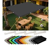 Tenda Parasole Vela Ombreggiante 1.3 x 2.4 m Protezione Raggi UV 98% Rete Ombreggiante Impermeabile, con Corde di Supporto per Balconi per Esterno, Giardino Terrazzo, Grigio Scuro