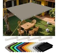 Tenda Parasole Vela Ombreggiante 2.5 x 9 m Protezione Raggi UV 98% Rete Ombreggiante Impermeabile, con Corde di Supporto per Balconi per Esterno, Giardino Terrazzo, Cachi