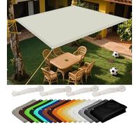 Tenda Parasole Vela Ombreggiante 2 x 3 m Protezione Raggi UV 98% Rete Ombreggiante Impermeabile, con Corde di Supporto per Balconi per Esterno, Giardino Terrazzo, Beige