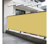 Tenda Parasole Vela Ombreggiante 440 x 450 cm Anti UV 98% Parasole Vela Ombreggiante Antivento Protezione Anti Raggi UV e Impermeabile Terraza, Jardín, Balcón, Camping, Giallo sabbia