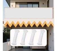 Tenda Parasole Vela Ombreggiante 96 x 140 cm Protezione Raggi UV e Impermeabile Tenda Parasole Rettangolare con Occhielli a Vela per Serre Carport Piscine Cortili, Bianco