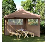 vidaXL Tenda Party 292 x 292 x 315 cm Marrone Tessuto Oxford
