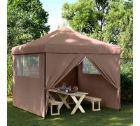 vidaXL Tenda Party 292 x 292 x 315 cm Marrone Tessuto Oxford
