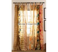 Tenda patchwork sari vintage indiana drappeggio finestra decorazione boho ten...