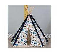 TENDA PER ANIMALI DOMESTICI CANI GATTI LAVABILE CUCCIA IN TELA COTONE 50X50X70CM