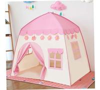 Tenda per Bambini, 1.3x1x1.Kids Gioca Una Tenda Interna con Tende da finestre e Porta, Castello di Principessa Fata, casa Giocattolo per Ragazzi (Rosa)