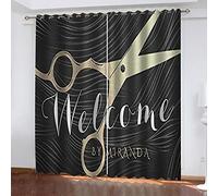 Tenda Per Bambini Cameretta Finestra Modello Di Forbici Da Parrucchiere Tende Oscuranti Per Interni 2 Pezzi 140X160Cm Tende Camera Da Letto Bambini Termica Isolante Tenda Oscurante Finestra Con Occhi