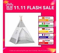 Tenda per bambini Homcom con tappetino e borsa per il trasporto grigia