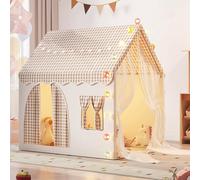 Tenda per Bambini Nuvoles Bandiere Colorate,Capannas per Bambini da Interno Adattos a Bambini dai 2 ai 12 anni,Tenda Gioco Bambina,Giocattoli per Bambini e Ragazze (J-Cachi-[125x95x130cm])