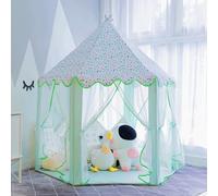 Tenda per Bambini Nuvoles Bandiere Colorate,Capannas per Bambini da Interno Adattos a Bambini dai 2 ai 12 anni,Tenda Gioco Bambina,Giocattoli per Bambini e Ragazze (H-Verde chiaro-[140x120x135cm])