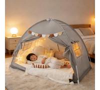 Tenda per Bambini Nuvoles Bandiere Colorate,Capannas per Bambini da Interno Adattos a Bambini dai 2 ai 12 anni,Tenda Gioco Bambina,Giocattoli per Bambini e Ragazze (G-grigio-[194x98x120cm])
