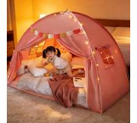 Tenda per Bambini Nuvoles Bandiere Colorate,Capannas per Bambini da Interno Adattos a Bambini dai 2 ai 12 anni,Tenda Gioco Bambina,Giocattoli per Bambini e Ragazze (G-rosa-[194x98x120cm])