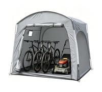 Tenda per Bicicletta, in Tessuto Oxford 210D Impermeabile - Portatile Garage Auto per Esterno, può Contenere Fino a 4 Biciclette, Ideale per Moto, Attrezzi da Giardino(Gray)