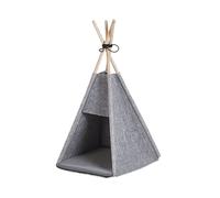 Tenda per Cani e Gatti in Feltro Grigio Chiaro con Imbottitura 35 x 40 cm Ulubey
