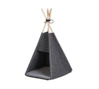 Tenda per Cani e Gatti in Feltro Grigio Scuro con Imbottitura 35 x 40 cm Ulubey