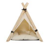 Tenda per cani e gatti Teepee con cuscino da letto per bulldog francese carlino bassotto tenda per animali lavabile rimovibile cuccia per gatti 45 x 55 x 45 cm