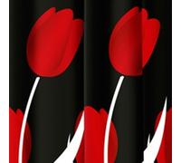 TENDA PER DOCCIA 2 LATI IN TESSUTO CM. 180 X 200 Mod. Tulipano Rosso -