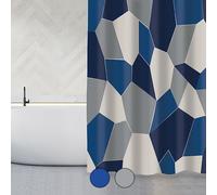 TENDA PER DOCCIA IN TESSUTO ORIGAMI cm 180x200 Bianco Grigia