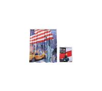 TENDA PER DOCCIA NEW YORK BANDIERA VASCA DA BAGNO TENDINA CON GANCI 180X180 CM