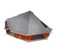 Tenda per famiglia Tipi per 10 persone, grigio e arancione, impermeabile e facile da montare, ideale per campeggio, festival e avventure all'aria aperta, realizzata in tessuto di poliestere di alta